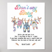 Kleine Hippie Clothesline Sage kein Baby Poster (Vorne)