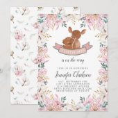 Kleine HirschBaby-Dusche Einladung (Vorne/Hinten)