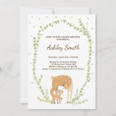 Kleine Hirschbrunnen-Dusche Einladung Wälder (Vorderseite)