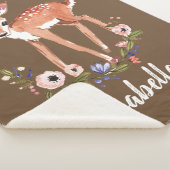 Kleine Hirschdecke personalisierter Name Baby Sher Sherpadecke (3/4)