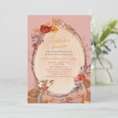 Kleine Hirschmädchen Woodland Animal Baby Dusche Einladung (Stehend Vorderseite)