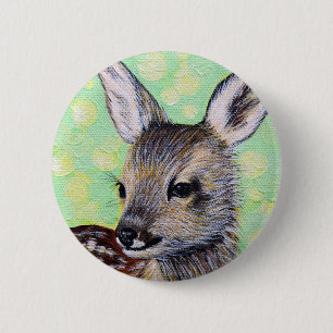 Kleine Hirschmalerei Button