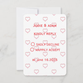 kleine Hochzeit RSVP Karte