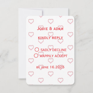 kleine Hochzeit RSVP Karte