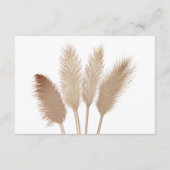 Kleine Hochzeitsdetails Pampas Grass Begleitkarte (Rückseite)