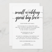 Kleine Hochzeitspläne für große große Lieben Ankündigung (Vorne/Hinten)