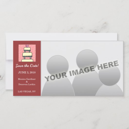 Kleine Hochzeitstorte Save the Date (Vorderseite)