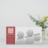 Kleine Hochzeitstorte Save the Date (Stehend Vorderseite)