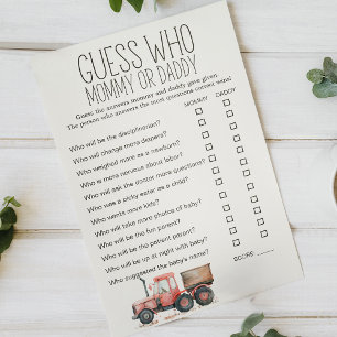 Kleine Hof-Tiere Baby Shower Mama Papa Spiel Flyer