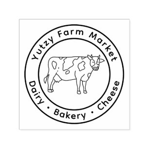 Kleine Holstein-Kuh-Farm-Markt Permastempel