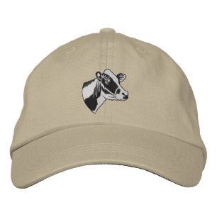 Kleine Holstein-Kuh Kopf Bestickte Baseballkappe