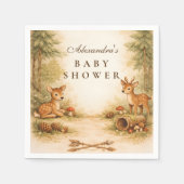 Kleine Holzfäller-Waldhirsch-Baby-Party Serviette (Vorderseite)