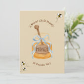 Kleine Honey Baby Dusche Einladung (Stehend Vorderseite)