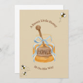 Kleine Honey Baby Dusche Einladung (Vorne/Hinten)