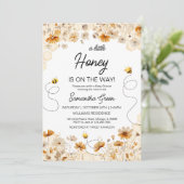 Kleine Honey Baby Dusche Einladung (Stehend Vorderseite)