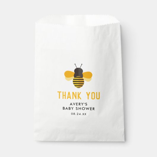 Kleine Honey Bee Baby Dusche Danke Geschenktütchen (Vorderseite)