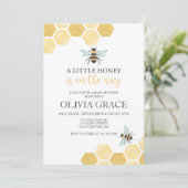 Kleine Honey Bee Baby Dusche Hummel Einladung (Stehend Vorderseite)