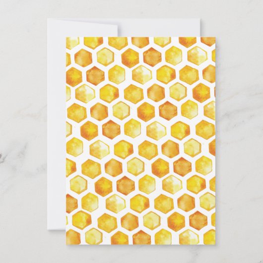 Kleine Honey Bee Baby Duschkabine Einladung (Rückseite)