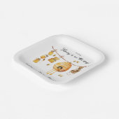 Kleine Honey Bee Baby Duschkabine Pappteller (Gewinkelt)