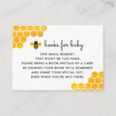 Kleine Honey Bee Baby Shower Buchanfrage Begleitkarte (Vorderseite)