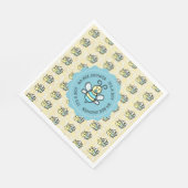 Kleine Honey Bee Boy's Baby Shower Serviette (Ecke)