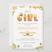 Kleine Honey Bee Girl Baby Dusche Einladung (Vorderseite)