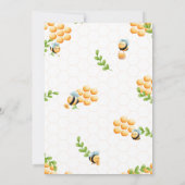 Kleine Honey Bee Girl Baby Dusche Einladung (Rückseite)