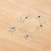 Kleine Honey Wildblume Bee Baby Dusche Acryleinladungen (Ablage )