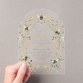 Kleine Honey Wildblume Bee Baby Dusche Acryleinladungen (Insitu (Handheld))