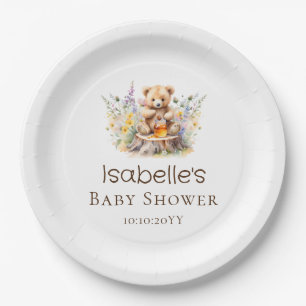 Kleine Honig auf dem Weg Bücher für Baby Shower Pappteller