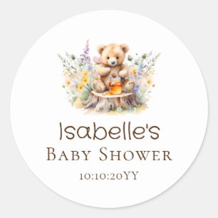 Kleine Honig auf dem Weg Bücher für Baby Shower Runder Aufkleber