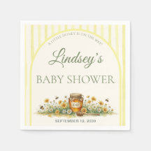 Kleine Honig-Baby-Shower-Einladung Biene Wildblume