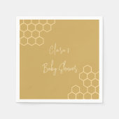 Kleine Honig-Minimal-Golden Beige Babydusche Serviette (Vorderseite)