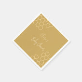 Kleine Honig-Minimal-Golden Beige Babydusche Serviette (Ecke)