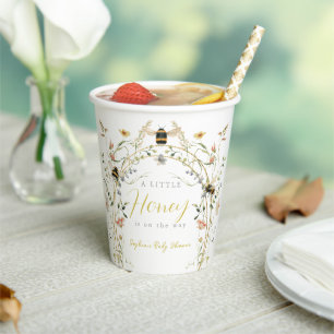 Kleine Honig-Wildblumen-Bienen-Baby-Party Pappbecher