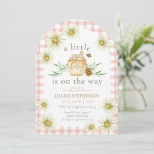 Kleine Honigbiene auf dem Weg Baby Shower Pink Einladung