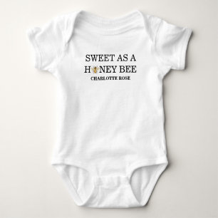 Kleine Honigbiene Auf Dem Weg Gelbe Babyparty Baby Strampler