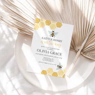 Kleine Honigbiene Baby Shower Hummel Einladung