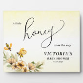 Kleine Honigbiene Babydusche Fotoplatte (Vorderseite)