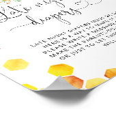 Kleine Honigbiene Bär Späte Nacht Windeln Poster (Ecke)