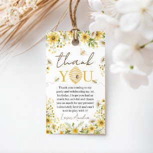 Kleine Honigbiene Blumen Favor Tags Geschenkanhänger