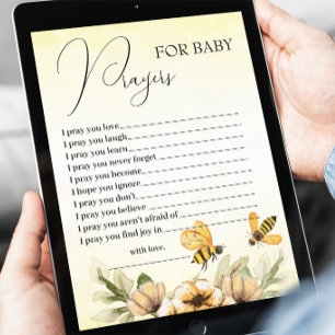 Kleine Honigbiene Gebete für Baby Shower Karte