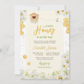 Kleine Honigbiene Mommy wird Baby-Dusche in Einladung (Vorderseite)