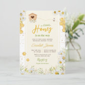Kleine Honigbiene Mommy wird Baby-Dusche in Einladung (Stehend Vorderseite)