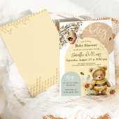 Kleine Honigbienen Bear Baby Dusche Einladung