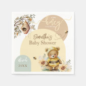 Kleine Honigbienen Bear Baby Dusche Serviette (Vorderseite)