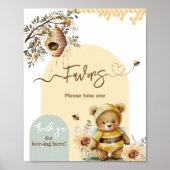 Kleine Honigbienen Bear Baby Duwer Favoriten Poster (Vorne)