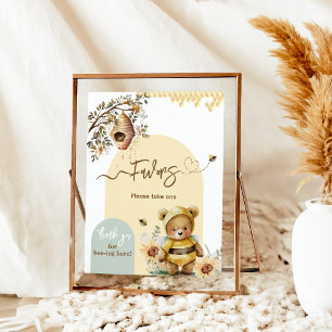 Kleine Honigbienen Bear Baby Duwer Favoriten Poster