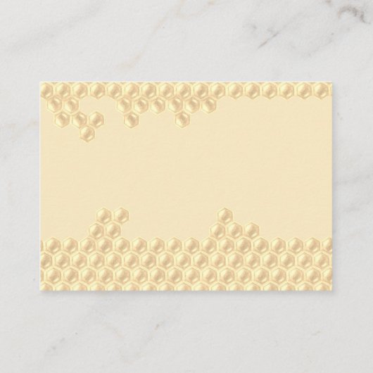 Kleine Honigbienen Bear Babydusche Anfrage Begleitkarte (Rückseite)