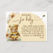 Kleine Honigbienen Bear Babydusche Anfrage Begleitkarte (Vorderseite)